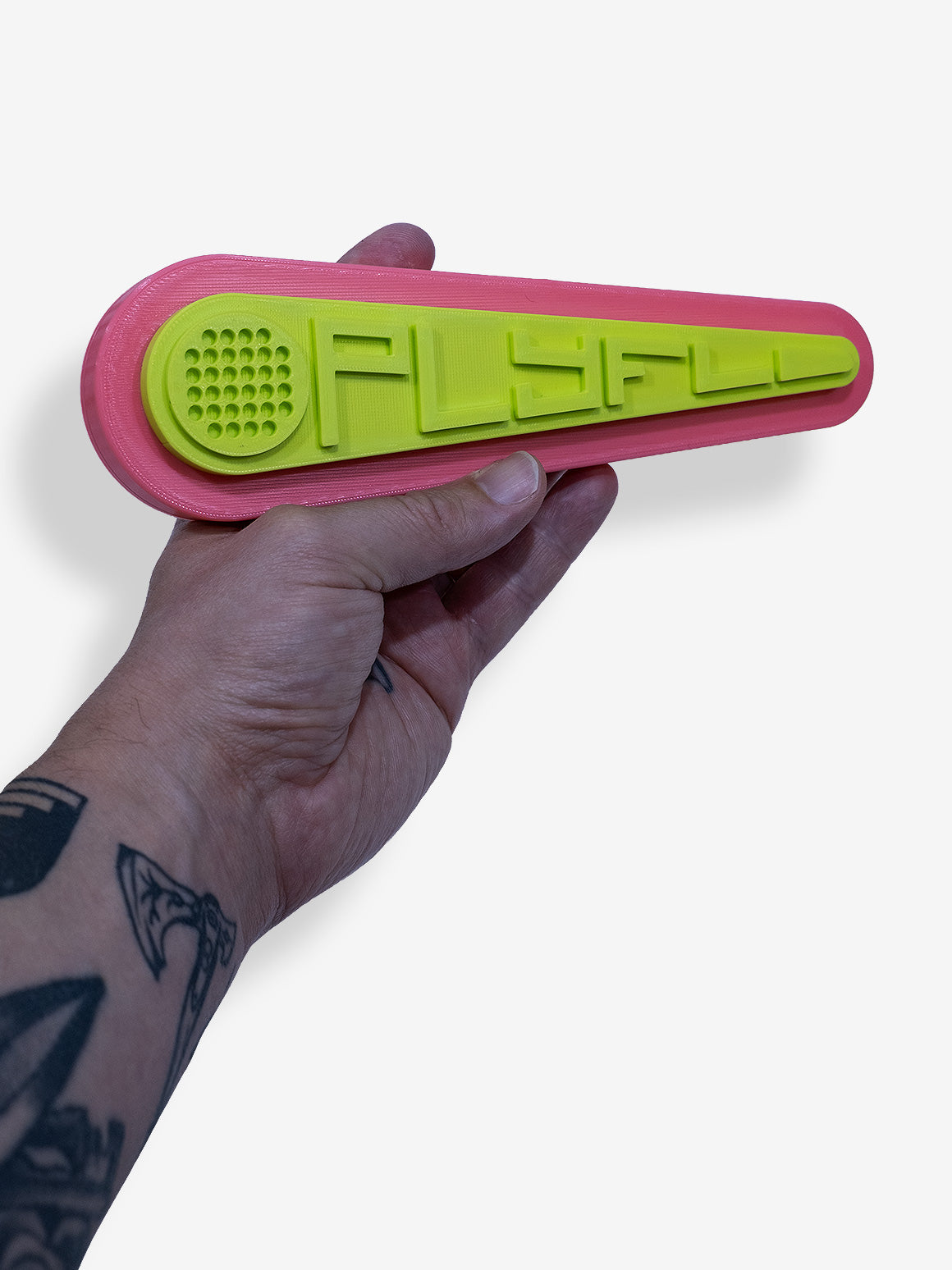 PLYFLD XL Flippers toy - Green/Pink